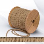 Καλώδιο Υφασμάτινο Στριφτό Λεπτό 2X0.75mm² Μπεζ