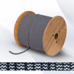 Καλώδιο Υφασμάτινο 2X0.75mm² Πλεγμένο Μαύρο - Άσπρο