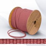 Καλώδιο Υφασμάτινο 2X0.75mm² Πλεγμένο Κόκκινο – Άσπρο