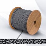 Καλώδιο Υφασμάτινο 2X0.75mm² Πλεγμένο Μαύρο - Άσπρο