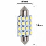 Σωληνωτός LED 39mm με 16 SMD 1210 Ψυχρό Λευκό