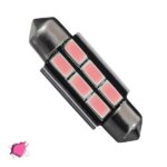 Σωληνωτός LED 39mm Can Bus με 6 SMD 5630 Φούξια