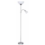 Φωτιστικό Δαπέδου ARTEMIS II Ασημί 1xE27+1xE14 H178cm