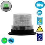 Φάρος Πράσινος Security STROBO LED 10W 10-30V IP65 Μαγνήτη Strobe