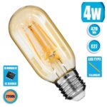 LED FILAMENT 4W Edison Retro με Μελί Γυαλί Ultra Θερμό Λευκό Dimmable