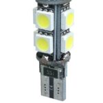 T10 LED Can Bus 9 SMD 5050 12V Κόκκινο