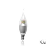 Λαμπτήρας LED LMS E14 6 Watt Κερί Clear Cover Θερμό Λευκό