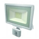 LED SMD Προβολέας Λευκό 50W με Ανιχνευτή Κίνησης Ψυχρό Λευκό
