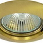 Βάση Σποτ Σταθερή Αλουμινίου Χρυσό MR16 / GU10 Φ65mm