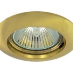 Βάση Σποτ Σταθερή Αλουμινίου Ματ Χρυσό MR16 / GU10 Φ65mm