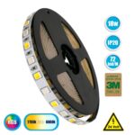 Ταινία LED  RGBW + WW 5in1 5m 18W/m  120° DC 24V IP20