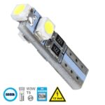 T5 Can-Bus  3 SMD 1210 0.6W 120lm 360° 12V Ψυχρό Λευκό