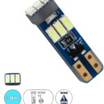 T5 9xSMD3014 0.25W 25lm 360°12-16V Ice Blue