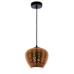 Φωτιστικό 3D Glass  Copper  Circles D200xH165mm