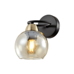 JAY φωτιστικό τοιχου 1XE27 SAND BLACK/BRONZE