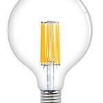 Led Λάμπα Filament Ε27 8 Watt (G125) ντιμαριζόμενη χρυσό