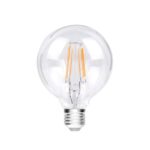 Led λάμπα Filament  Ε27  8 Watt ( G95)χρυσό  Θερμό λευκό Dimmable