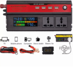 Inverter Αυτοκινήτου 1200W Καθαρού Ημιτόνου για Μετατροπή 12V DC σε 230V AC με 4 x USB