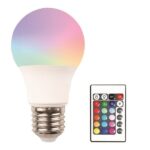 Λάμπα LED 9W Ε27 RGBW με Τηλεχειριστήριο