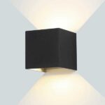 LED Φωτιστικό Τοίχου Μαύρο Square 6W