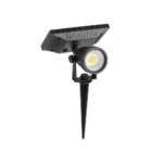 LED ηλιακό φωτιστικό κήπου καρφί 2W  θερμό λευκό  μαύρο σώμα