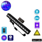 LED Μπάρα Φωτισμού UV 50cm 36W 230V 120° DMX512 με Ασύρματο Χειριστήριο Black Light