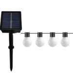 Led Ηλιακό Φωτιστικό Γιρλάντα με 20λάμπες 2700Κ  milky