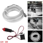 LED Καλώδιο Neon 12V για Εσωτερική Διακόσμηση Αυτοκινήτου 1m Λευκή