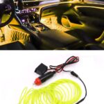 LED Καλώδιο Neon 12V για Εσωτερική Διακόσμηση Αυτοκινήτου 2m Κίτρινη