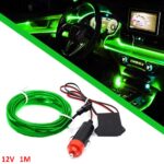 LED Καλώδιο Neon 12V για Εσωτερική Διακόσμηση Αυτοκινήτου 2m Πράσινη