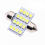 Σωληνωτός LED 31mm με 16 SMD 1210 Ψυχρό Λευκό