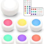 Mini Φορητό Φωτάκι Νυκτός 0,45W RGB RC 6τμχ/σετ