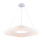 LED Κρεμαστό Φωτιστικό Τετράγωνο 50W Θερμό Λευκό