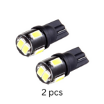 T10 LED Can Bus 6 SMD 5630 / 5730 12V Ψυχρό Λευκό 2 Τεμάχια