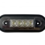 LED Όγκου 4 LED Πλευρικής Σήμανσης Λευκό 12V / 24V IP68 90mm x 30mm