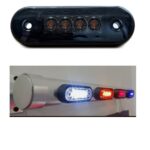 LED Όγκου Φιμε 4 LED Πλευρικής Σήμανσης Πορτοκαλί 12V / 24V IP68 90mm x 30mm