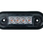 LED Όγκου  4 LED Πλευρικής Σήμανσης Πορτοκαλί 12V / 24V IP68 90mm x 30mm